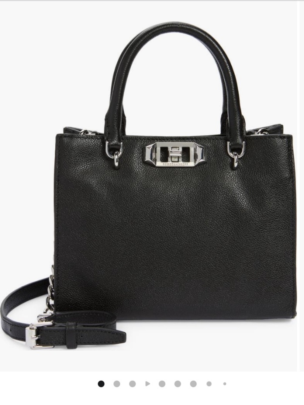 Rebecca Minkoff Amour Mini
Tote Black Leather Crossbody